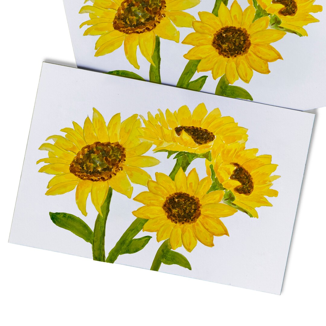 Sunflower Blank Greeting Cards, Thinking of You, All Occasion Cards - Etsy