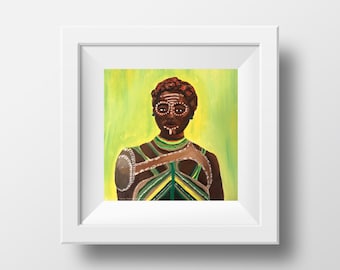 Nakia, Black Panther/Wakanda Inspired Art Prints, Afrocentric Art, Melanin Artwork, Black Culture Wall Art