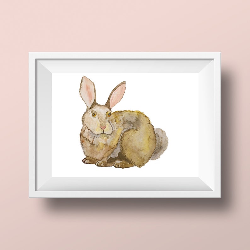 Custom Pet Portrait, Personalized Watercolor Pet Painting, Pet Rabbit Custom Art, Gifts for pet lovers, Personalized gift, Unique Pet Gift image 3