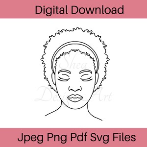 Afro Woman Little Twa Printables, Black Woman Digital Print 11x14 pollici scarica png, jpeg, pdf, file in formato SVG, file di stampa afroamericani