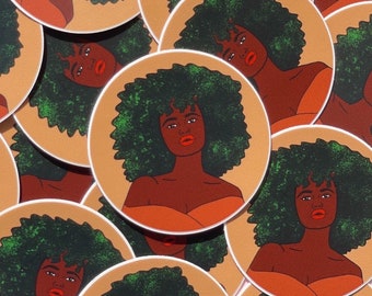 Brown Girl Stickers for Scrapbooks, Laptops, Bullet Journals, and Planners
