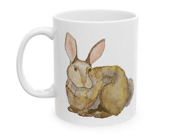Bunny Rabbit Ceramic Mug, (11oz, 15oz)