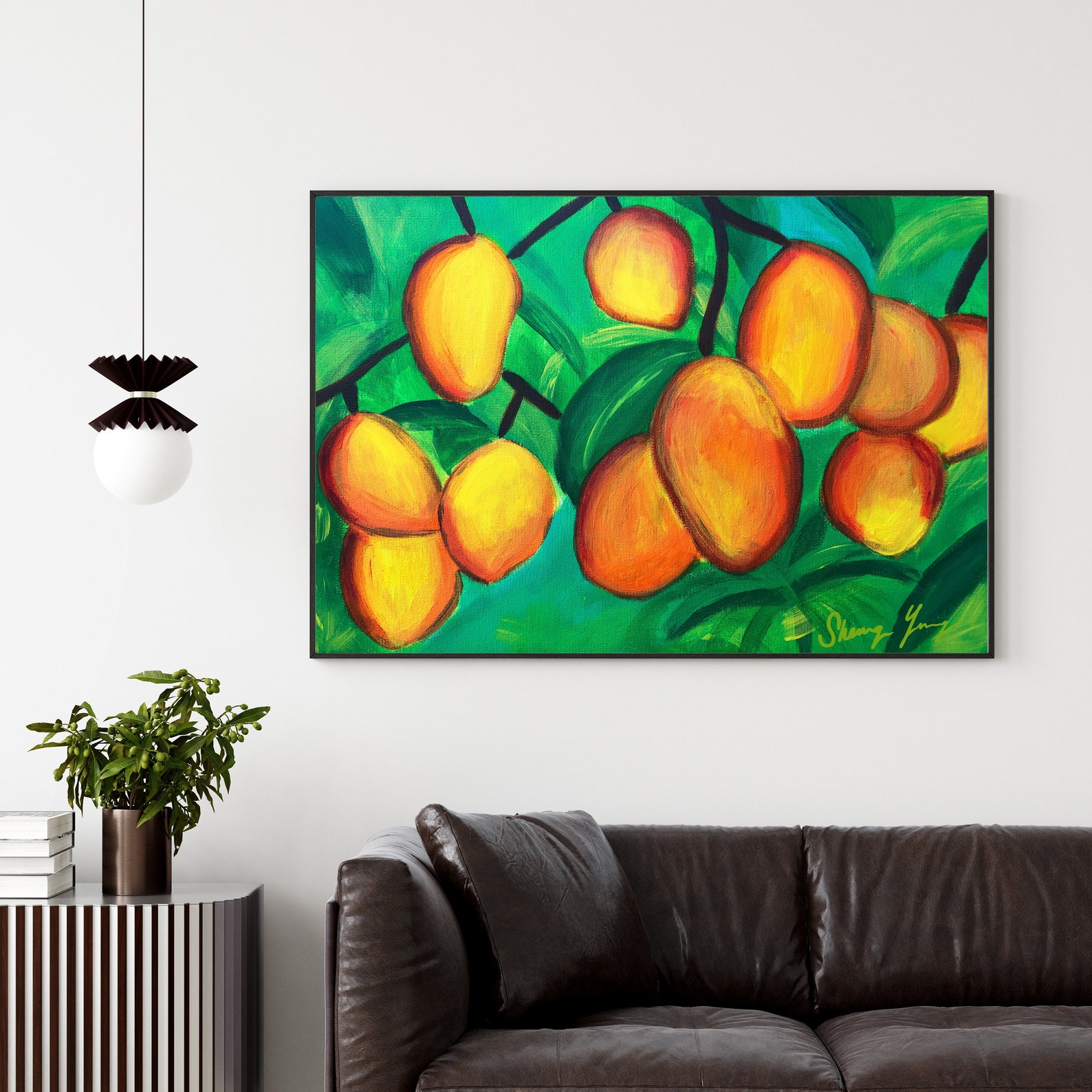 Mango Art Prints Jamaican Kitchen Artwork Tropical Fruits - Etsy