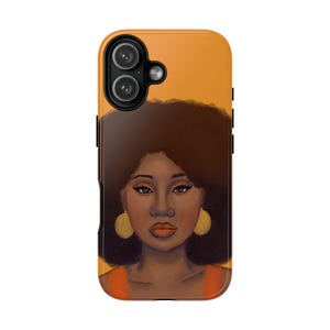 Afro Woman Phone Case for iPhone 17 Pro Max,, Samsung Galaxy S25, Google Pixel 9