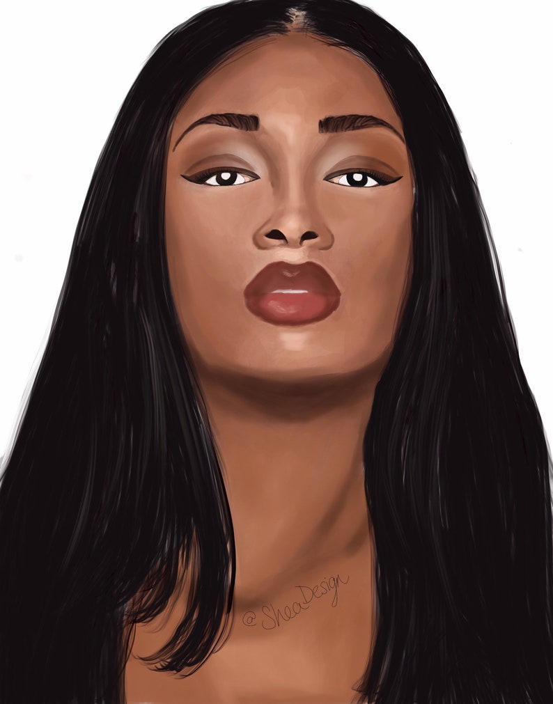 Megan thee Stallion Fan Art Poster Hot Girl Summer Art Print Etsy