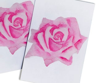 Pink Rose Greeting Cards, Note Cards for All Occasions, Mother's Day, Thinking of you, for mom, for grandma