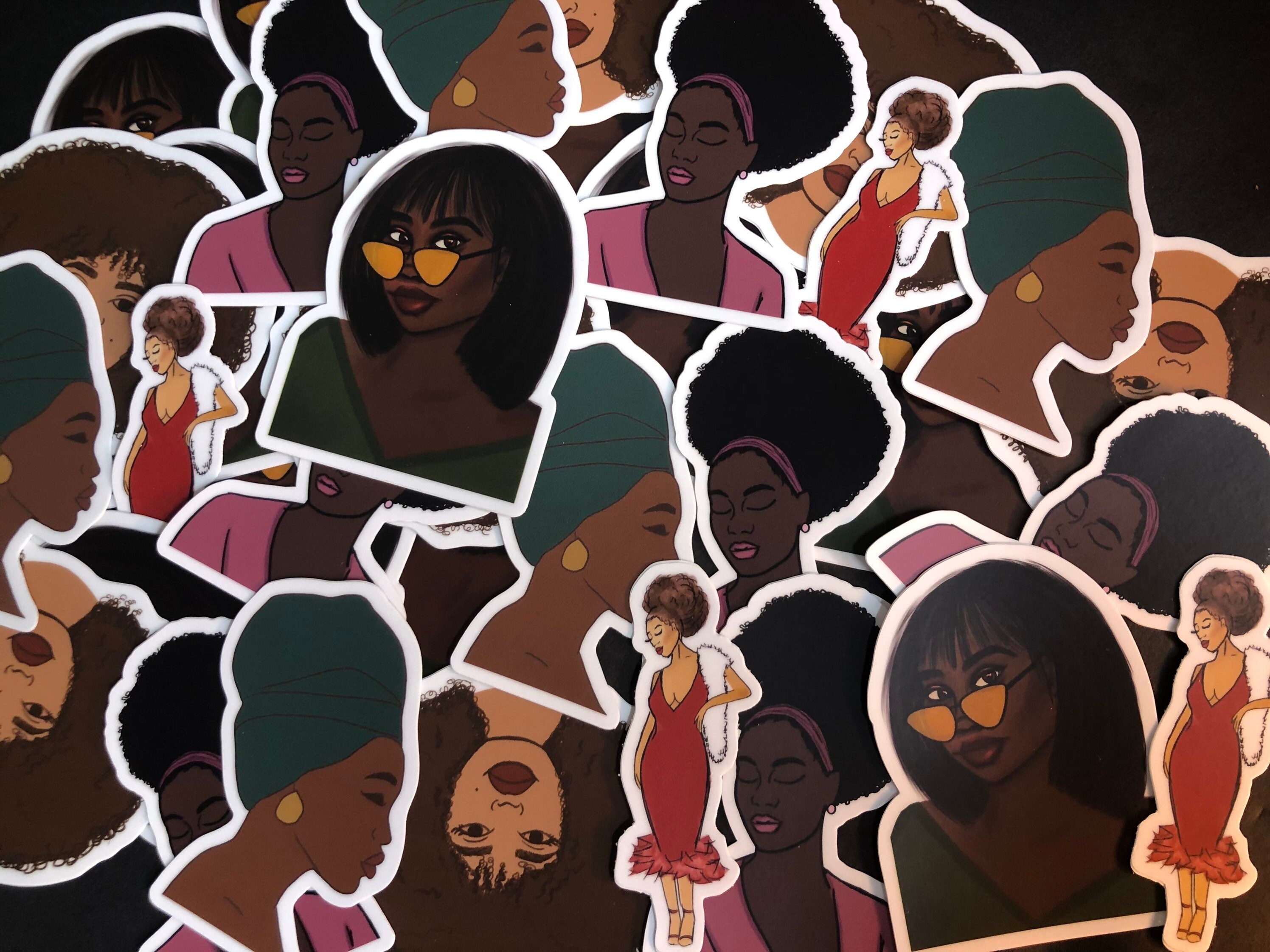 African American Sticker Pack for Scrapbooks Laptops Bullet Etsy