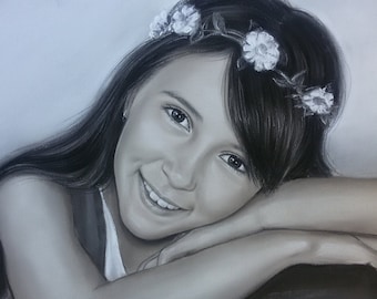 Retratos en blanco y negro Retrato personalizado de foto Retrato retrato de los niños Retrato familiar Retrato de familia Retrato de bebé Retratos de boda