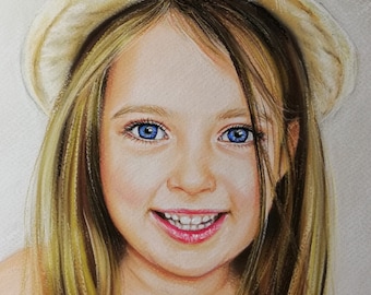 8x10 Custom portrait from photo Portrait painting Personalized portrait illustrations