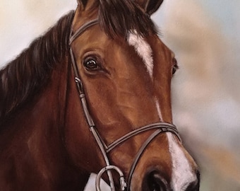 Horse Painting Custom painting Original art Custom Horse portrait Pet portrait from photo equestrian gift  Custom Pet painting Original