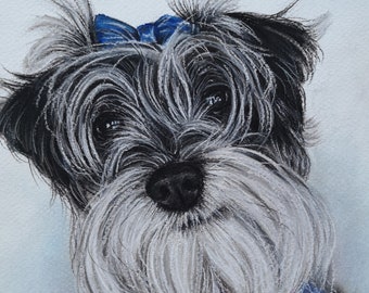 Cute pet portrait from photo Custom pet painting Dog portrait personalized Custom portrait Pet loss Pet memorial Dog owner gift