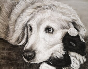 Sketch from photo Pet portrait  Custom portrait  Dog Portrait  Pet memorial Mothers day gift Personalized gift Pet loss