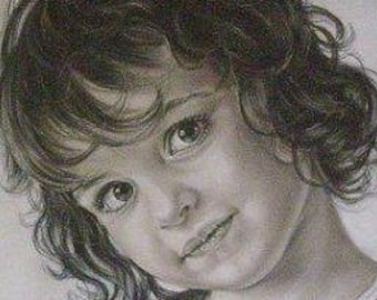 Retrato personalizado de la foto Niños retrato Familia pintura pintura única idea de regalo dibujo personalizado Arte de la pared