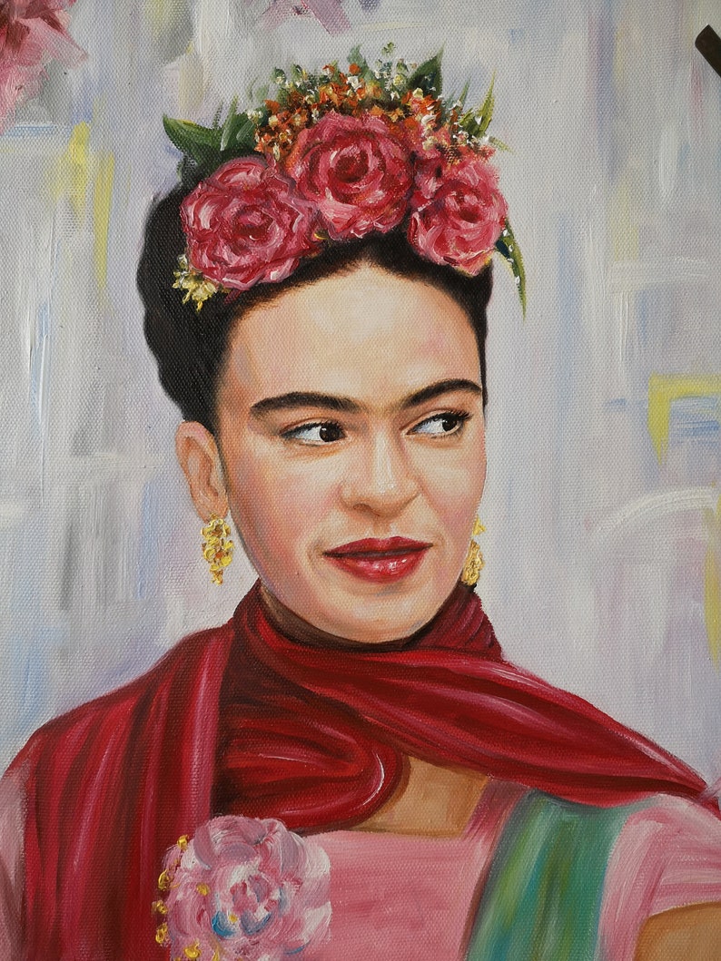 Frida Kahlo wall art Original Oil painting on canvas | Etsy
