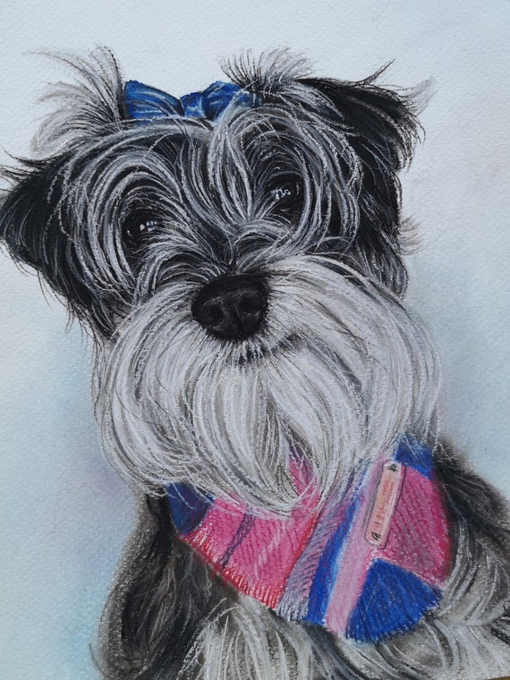 Cute pet portrait from photo Custom pet painting Dog portrait personalized Custom portrait Pet loss Pet memorial Dog owner gift