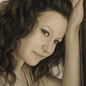 Custom Portrait black and white   Custom painting portrait    Personalized Drawing from Photo