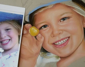 Custom portrait from Photo Portrait Kids from Photo Custom Painting from photo Original gift / present