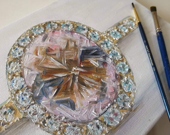 Personalized Engagement Ring Painting: Custom Oil on Canvas