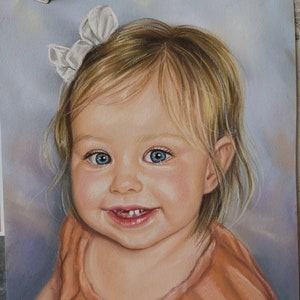 Custom Portrait from Photo - Personalized Portrait Painting Kids Portrait Baby portrait Art Commission Painting Original art Hand painted
