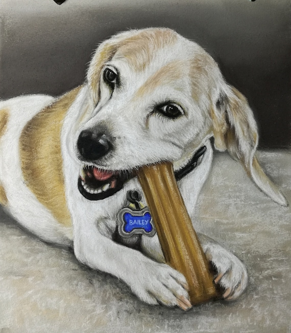 Custom Dog Portrait Pet Portrait Dog Painting From Photo Pet