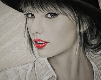 Original portrait of Taylor Swift Art from photo