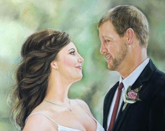 Custom wedding portrait Couple portrait painting Wedding painting Custom wedding sketch Wedding drawing from photo Custom wedding gift