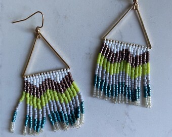 Beaded Chevron Earring Tutorial (PDF + Video)