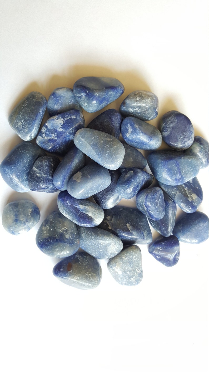 Blue quartz tumbled high quality rough blue quartz tumbled | Etsy