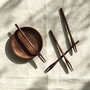 Handcrafted wooden fork