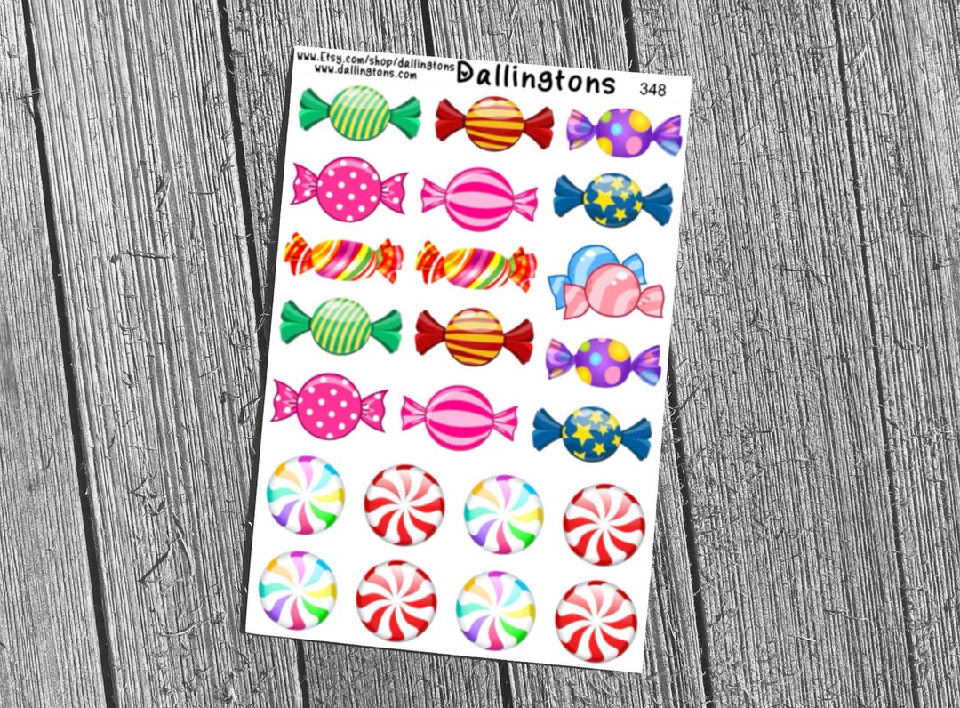 Candies (#348) - Stickers for Books, Scrapbooks, Planners, Cards ...