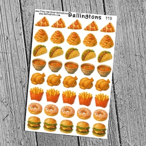 Junk Food (#119) - Sticker für Bücher, Scrapbooks, Planer, Karten, Journals und alles andere!