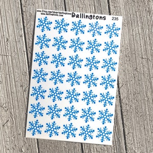 Snowflakes (#235) - Tiny Stickers for Books and Planners