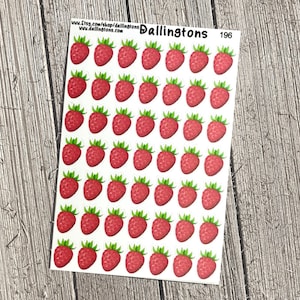 Fresas (#196) - Pegatinas pequeñas para libros y agendas