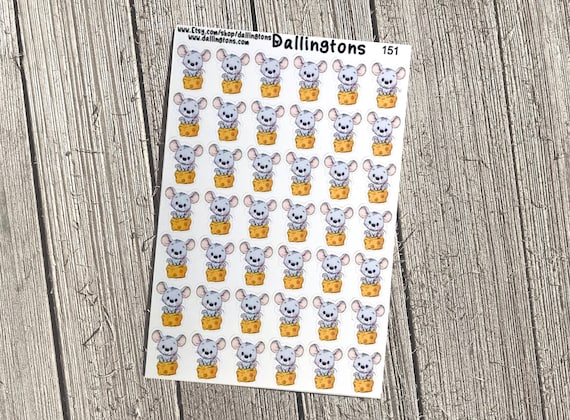 Mouse & Cheese 151 Tiny Stickers for Books and Planners 