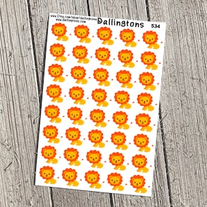 Lions (#534) - Tiny Stickers for Books and Planners
