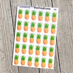 Ananasstickers (#95) - kleine stickers voor boeken en planners