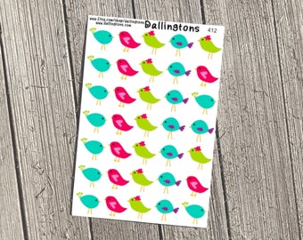Birds (#412) - Tiny Stickers for Books and Planners