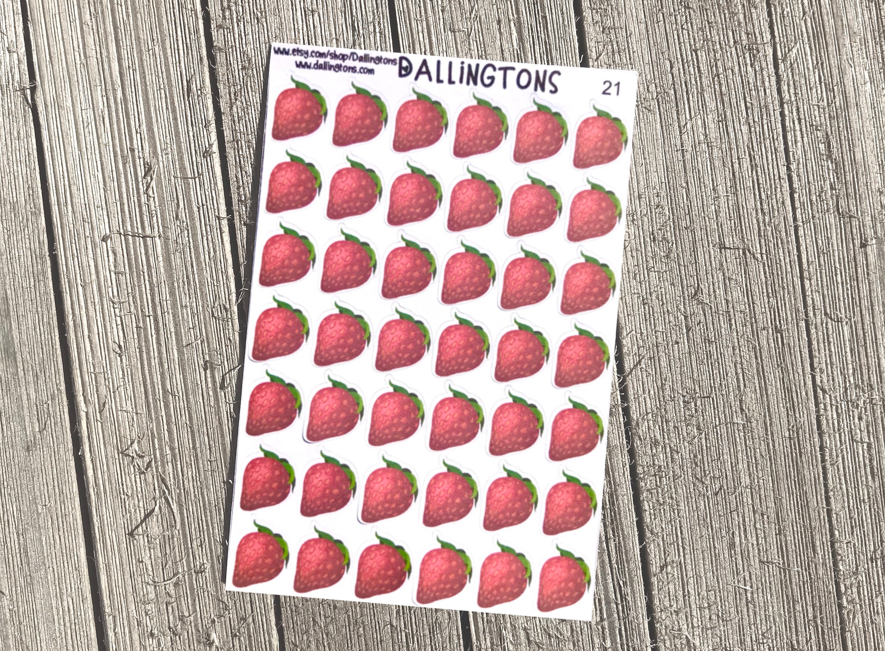 tiny tiny strawberry stickers Sticker for Sale by GlowinUp Shop
