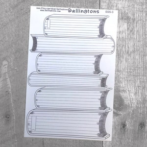 Book Stack Sticker Sheet (SSS-3) Full Sheet Sticker for Books and Planners