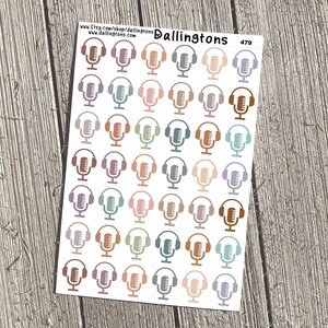 Colored Audio (#479) - Tiny Stickers for Books and Planners