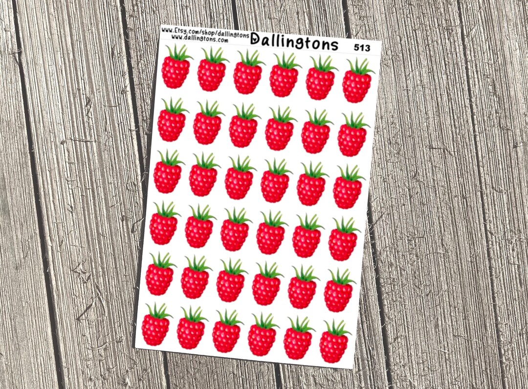 Raspberries (#513) - Tiny Stickers for Books and Planners - Etsy