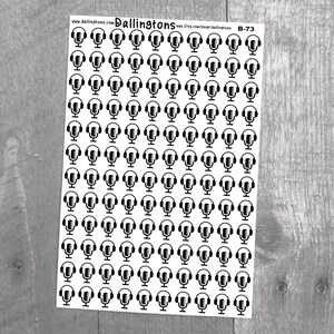 Black Podcast (B-73) - Stickers for Books and Planners, Sticker Sheets, Planner Stickers