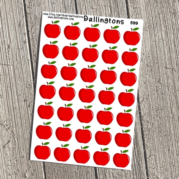 Apple (#599) - Tiny Stickers for Books and Planners