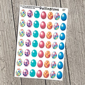 Oeufs de Pâques 3D (#67) - Petits autocollants pour livres et agendas