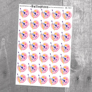 Paint Palette (B-161) - Stickers for Books and Planners, Sticker Sheets, Planner Stickers
