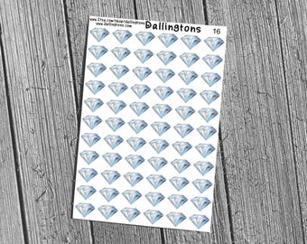 Diamant (#16) - Sticker für Bücher, Scrapbooks, Planer, Karten, Journals und alles andere!