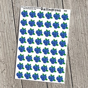 Blueberries (#509) - Tiny Stickers for Books and Planners