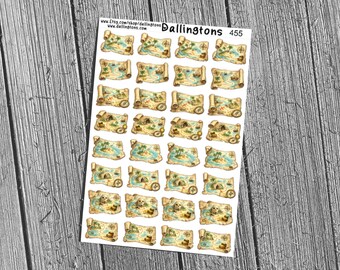 Maps (#455) - Stickers for Books, Scrapbooks, Planners, Cards, Journals and Everything Else!