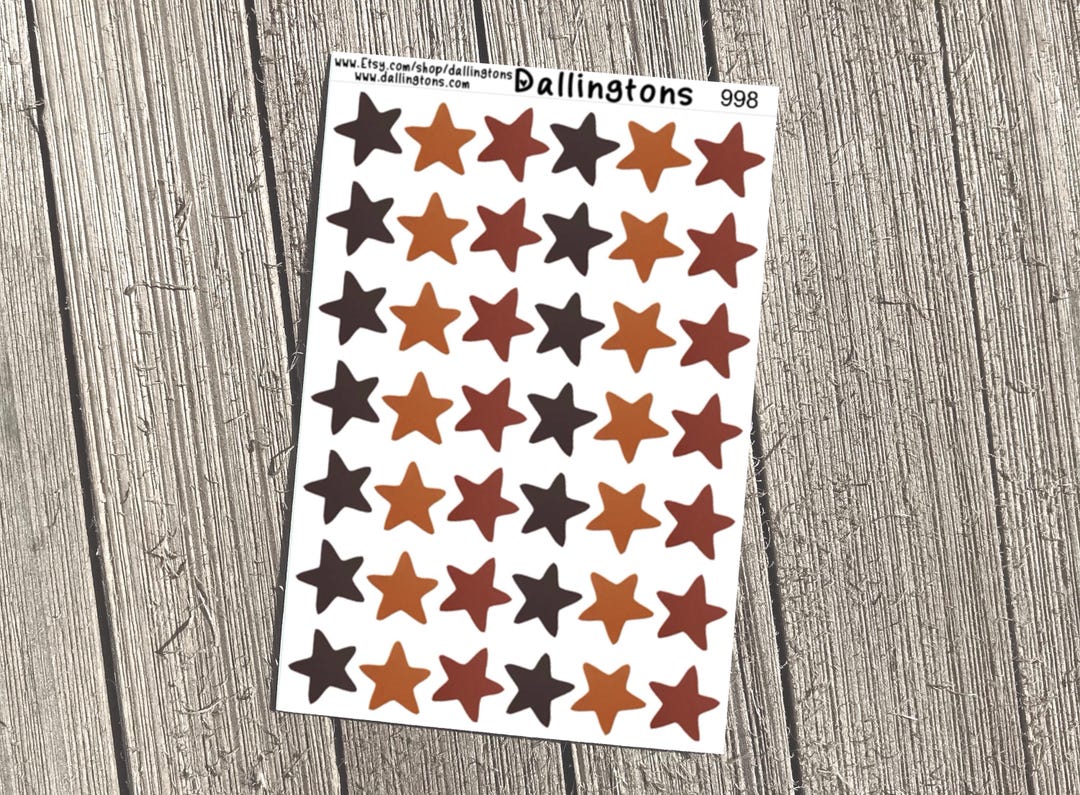Stars (#998) - Tiny Stickers for Books and Planners - Etsy