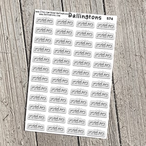 Geannuleerde abonnementen zijn mijn favoriete abonnementen (#574): kleine stickers voor boeken en planners